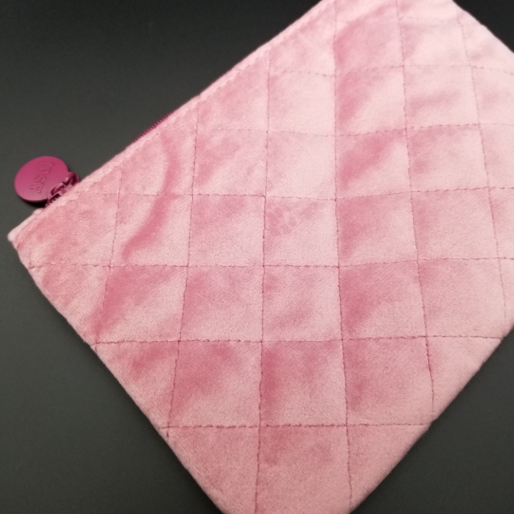 New Ipsy bag - pink quilted velvet
